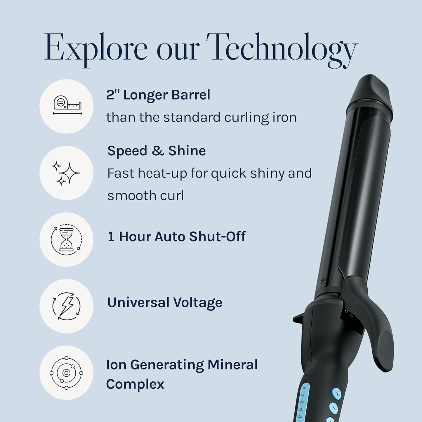 Bio Ionic Long Barrel Curling Iron 1.25"