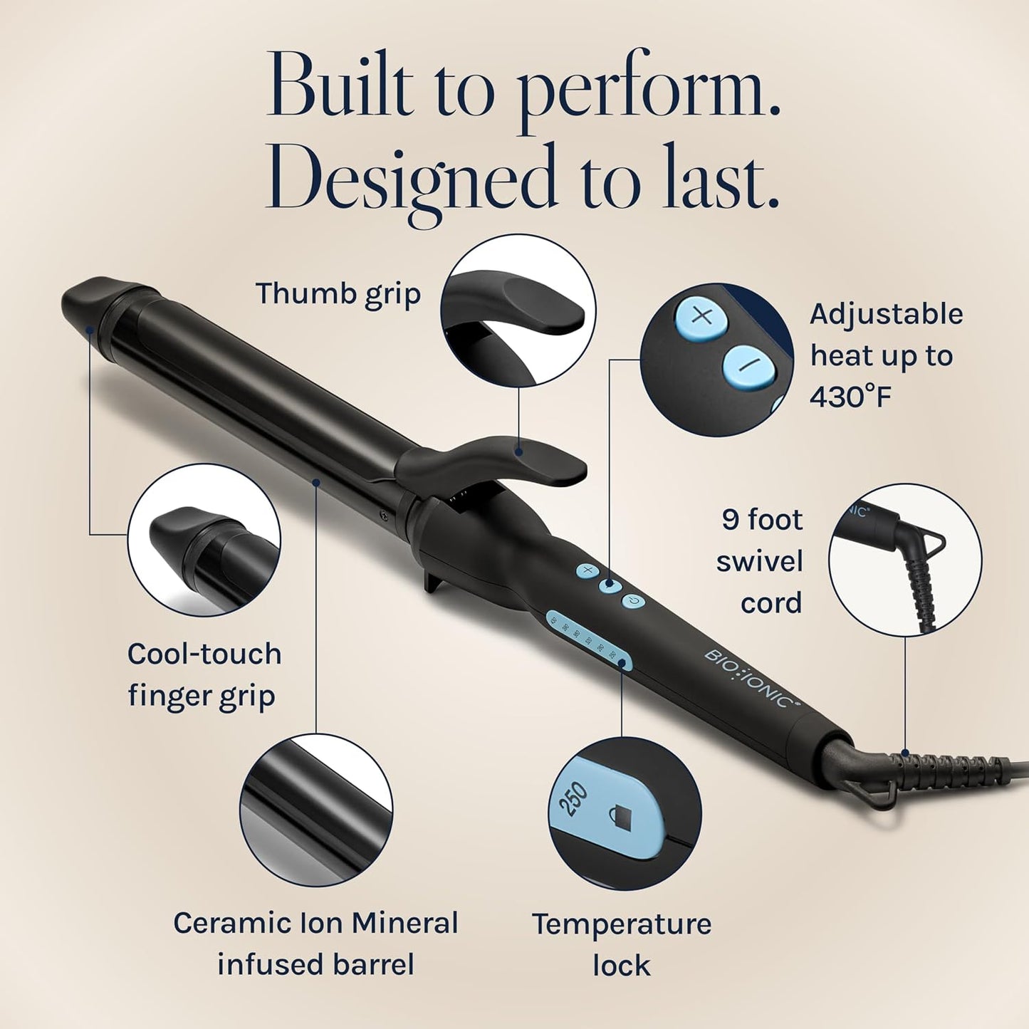 Bio Ionic Long Barrel Curling Iron 1.25"