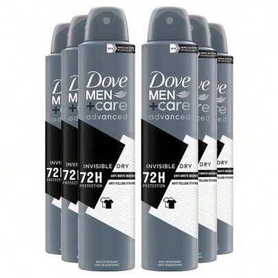 Dove Invisible Dry Spray For Men 150ml Spray Deodorant Pack Of 6