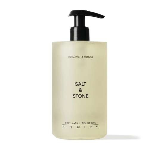 Salt & Stone Body Wash with Antioxidants for Deep Moisture Bergamot & Hinoki 15.2 fl oz